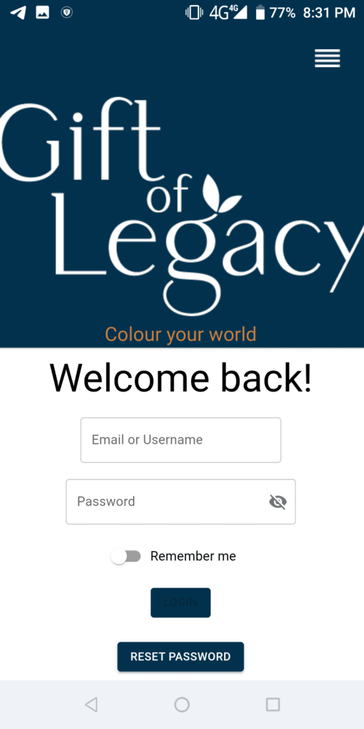 Gift of Legacy Welcome