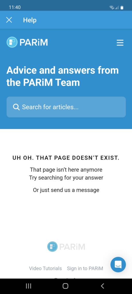 PARiM Help center