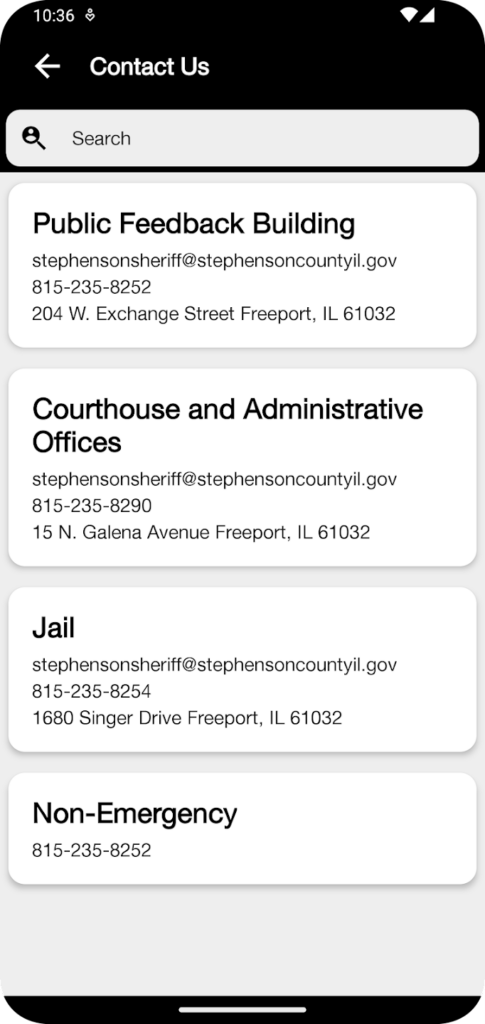 Stephenson County Sheriff IL Contacts