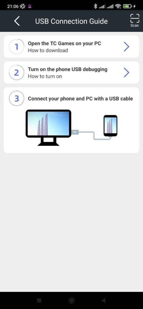 TC Games USB connection