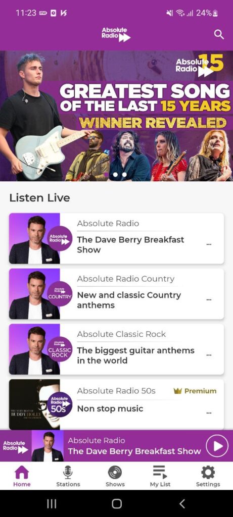 Absolute Radio Homepage
