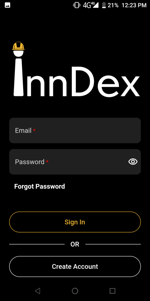 innDex Sign in