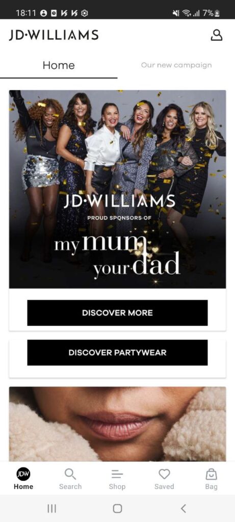 JD Williams Homepage