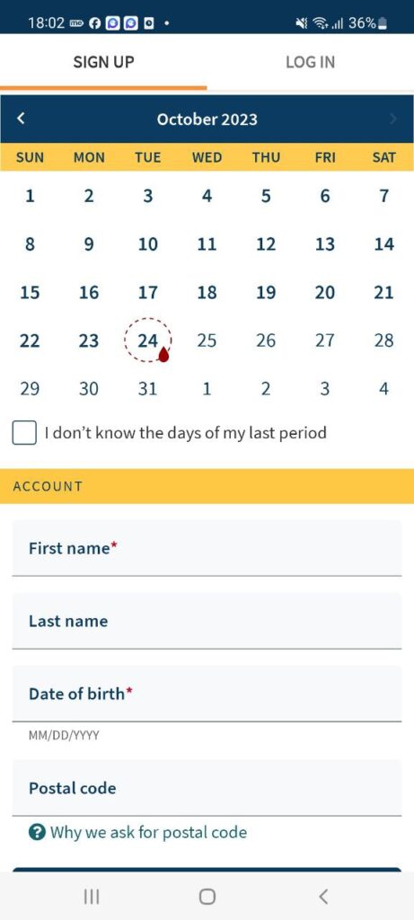 Ovia Fertility Calendar