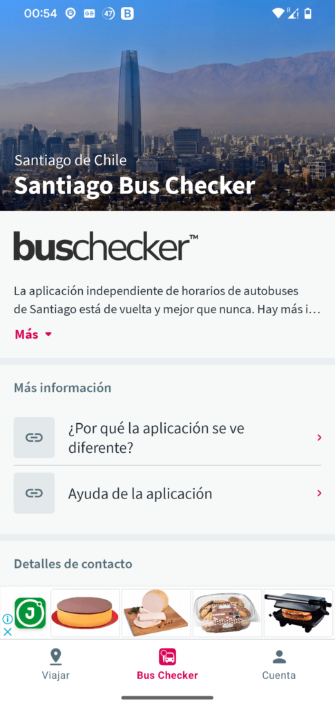 Santiago Bus Checker Inicio