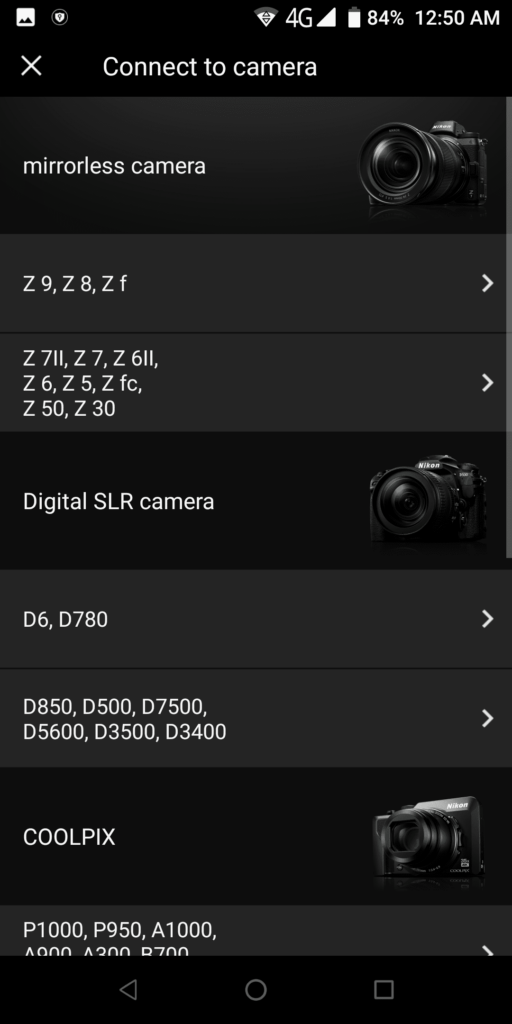SnapBridge Select camera