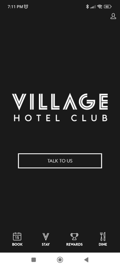 Village Hotel Main page