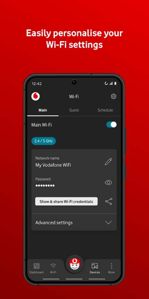 Vodafone Broadband WiFi settings