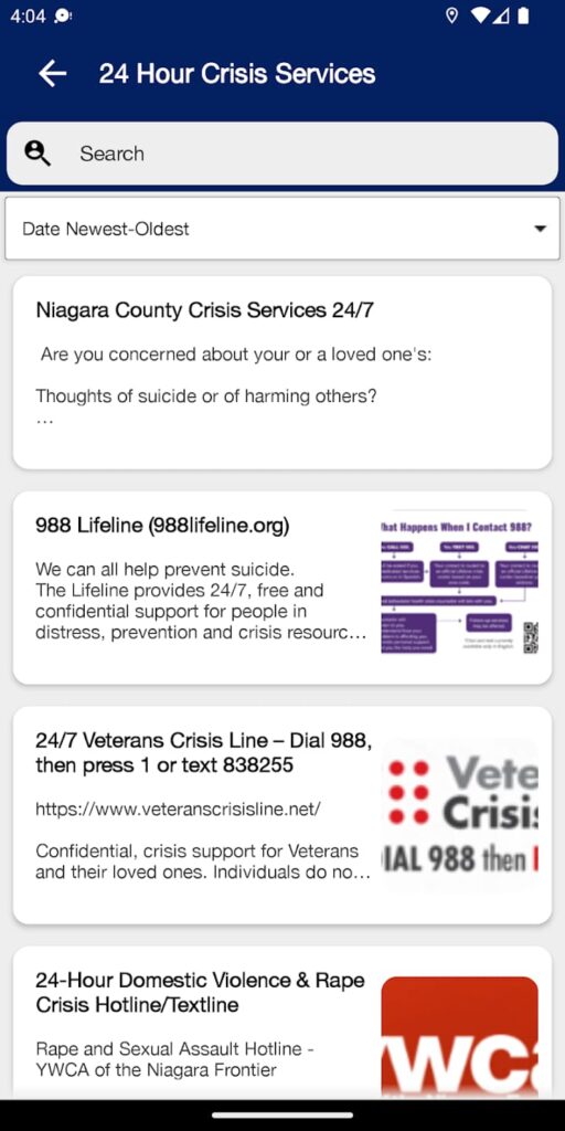 Well Niagara 24 hour crisis services