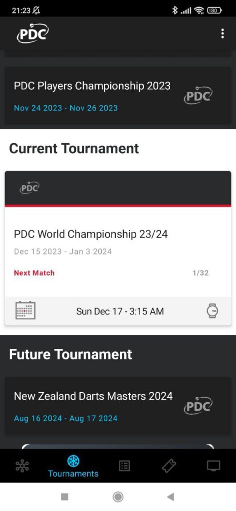 PDC Tournaments