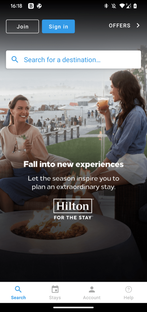 Hilton Honors Inicio
