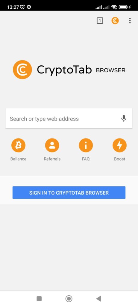 CryptoTab Browser Start