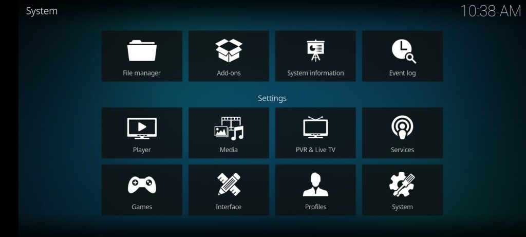 Kodi Settings