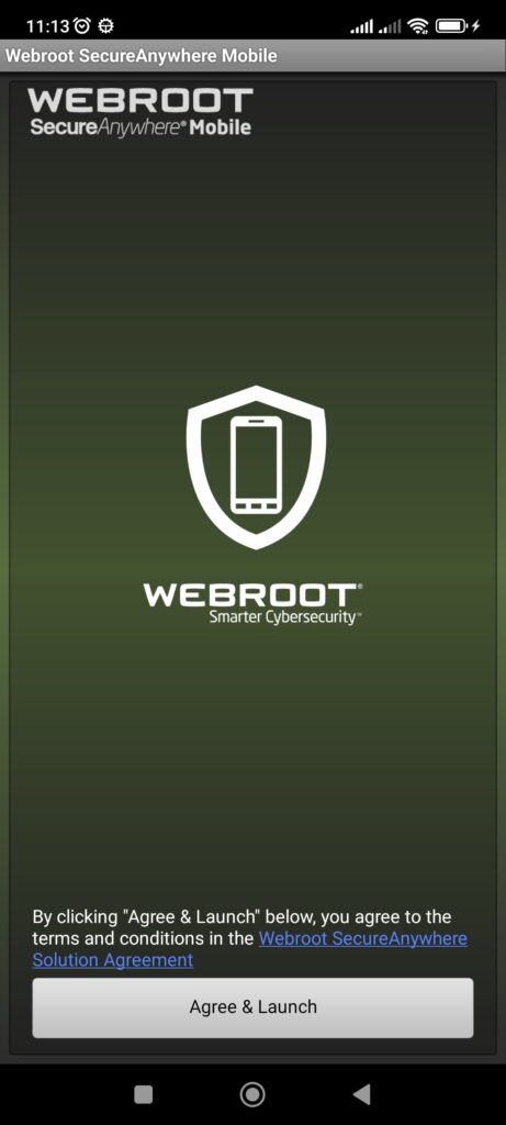 Webroot Start