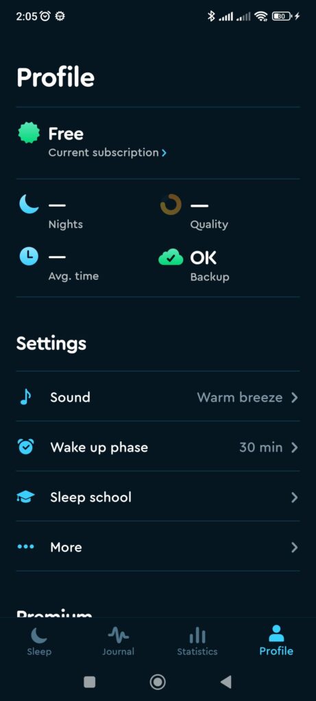 Sleep Cycle Profile