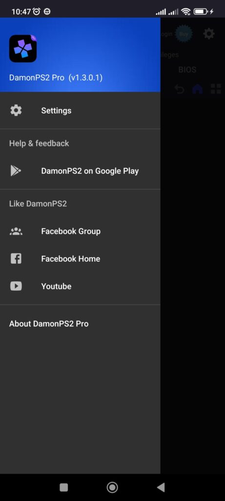 DamonPS2 PRO Menu