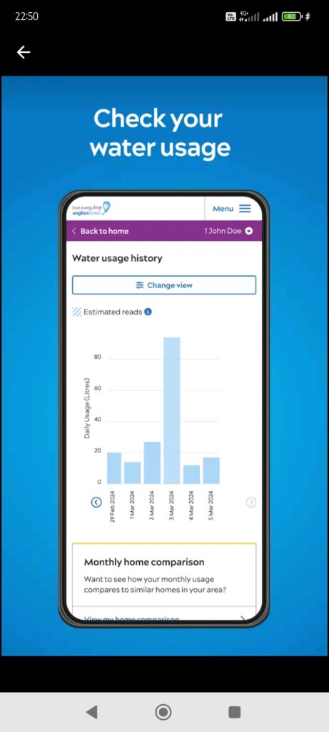 Anglian Water Check usage