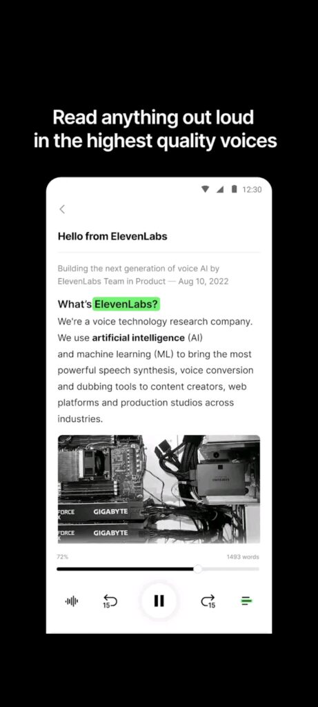 ElevenLabs Reader Read