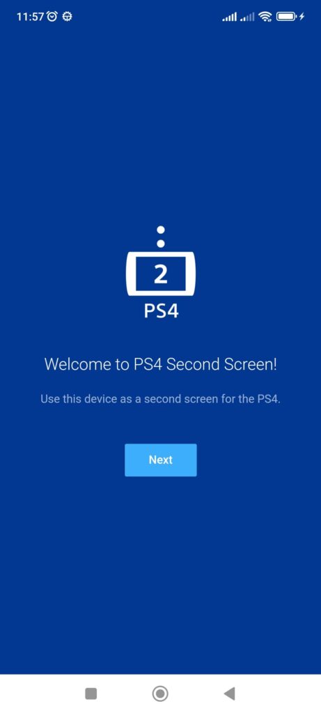 PS4 Second Screen Start