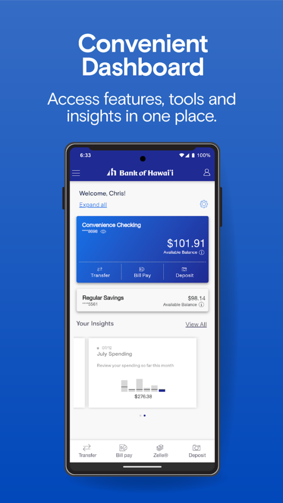 Bank of Hawaii Dashboard