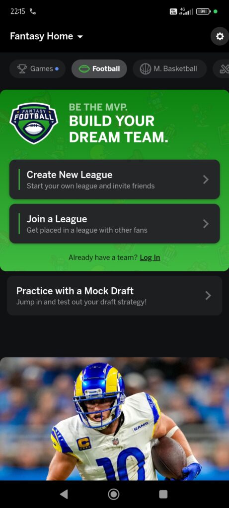 ESPN Fantasy Sports Football