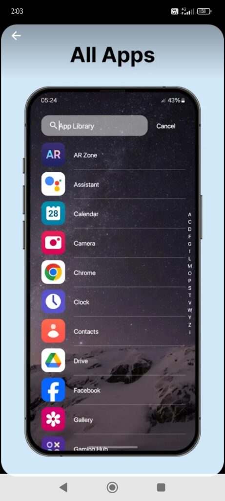 Launcher 18 All apps