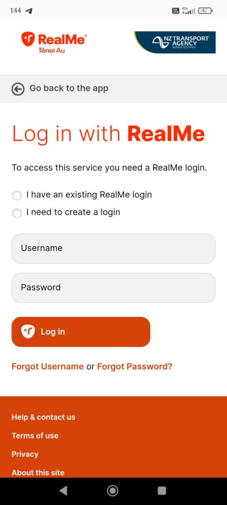 NZTA Waka Kotahi Login