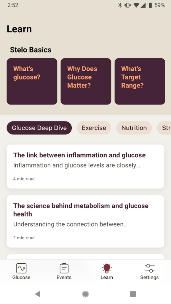 Stelo by Dexcom Learn