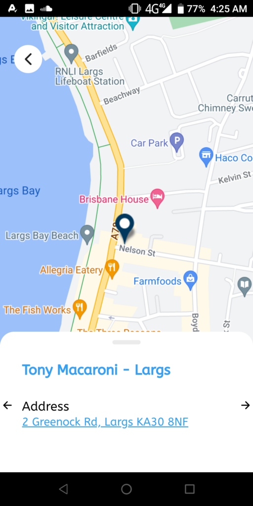 Tony Macaroni Rewards Map