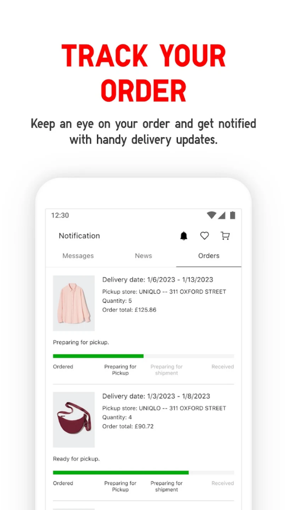 UNIQLO Track order