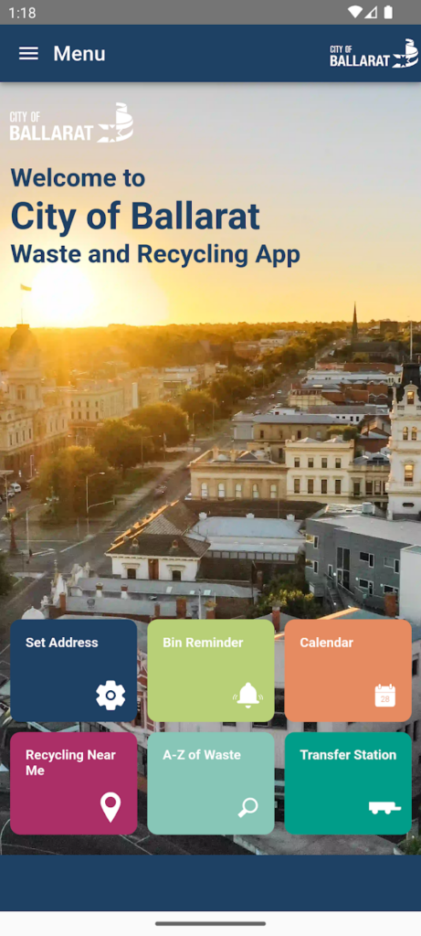 Ballarat Waste Menu