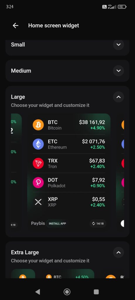 BTC ETH Crypto Tracker Widget Set up