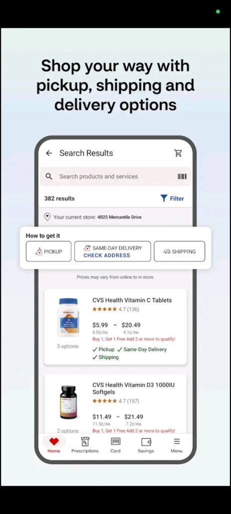 CVS pharmacy Search