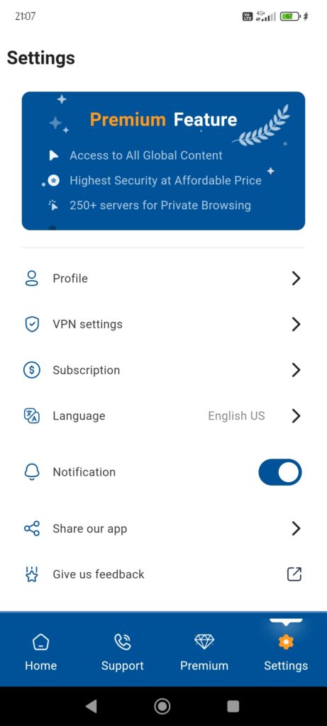 EnovaVPN Settings