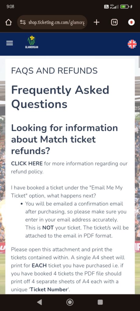 Sophia Gardens Ticketing faqs