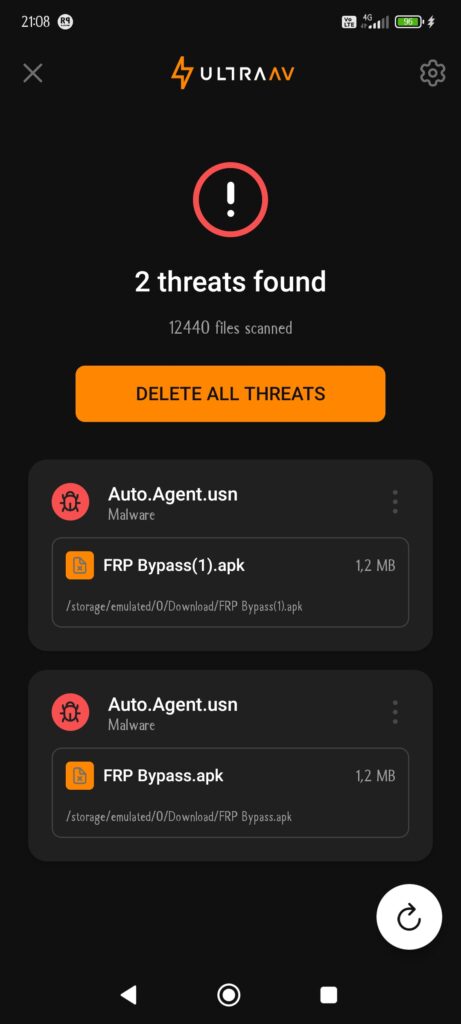 UltraAV Threats