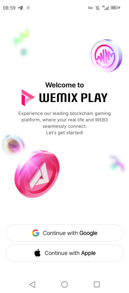 WEMIX PLAY Login