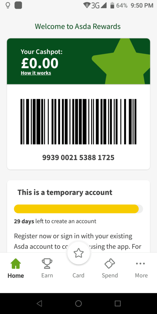 ASDA Rewards Homepage