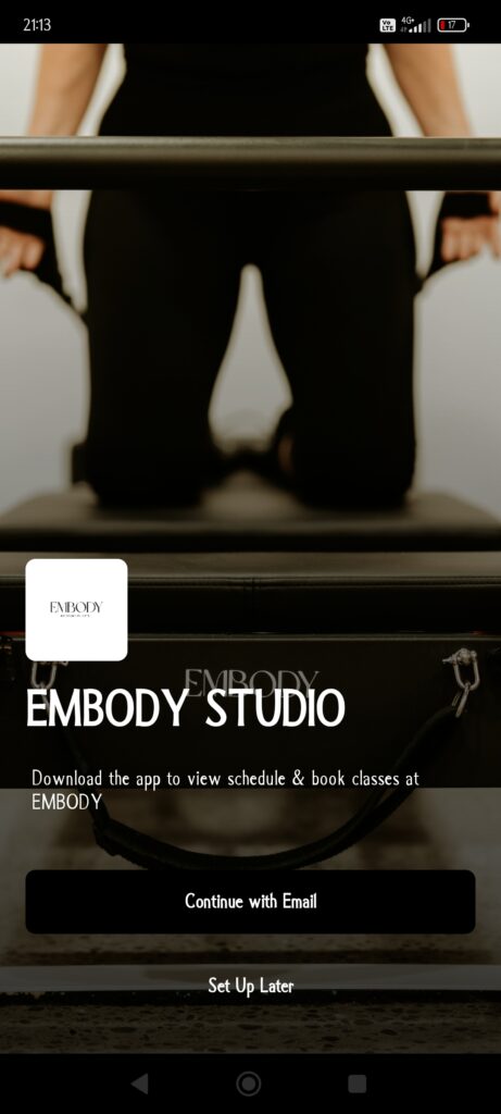 EMBODY STUDIO Login