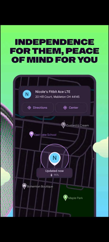 Fitbit Ace Map