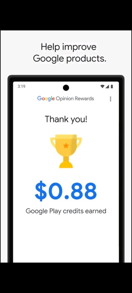 Google Opinion Rewards Reward