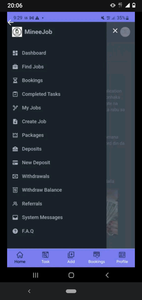 MINEEJOB Menu