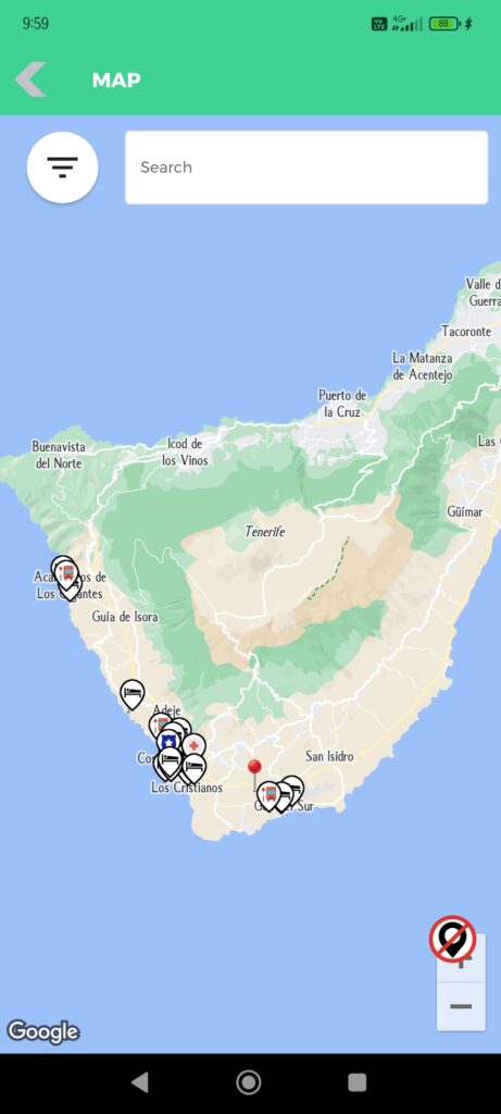 RTRN II DANCE Tenerife Map